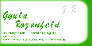 gyula rozenfeld business card